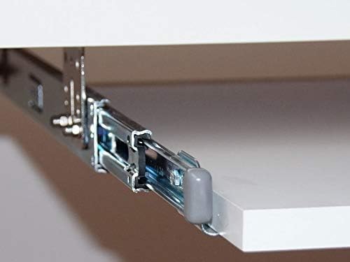 EisenRon Teleskopschienen für Tastaturauszug 300 mm Nutzhöhe 47 mm zur Untertischmontage