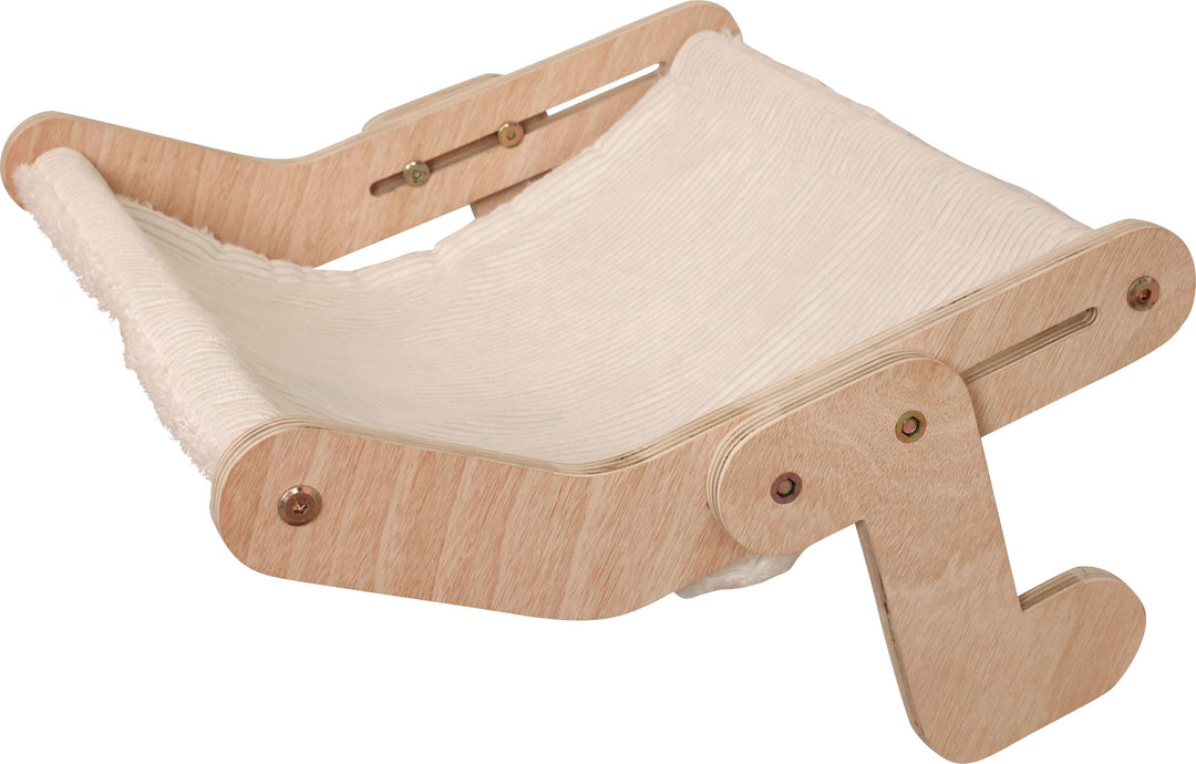 Kerbl Pet Hängematte Nap, Katzenmatte, Katzenbett, weiss, 49,5x43cm, Holz, Polyester, Katzen, Bezug