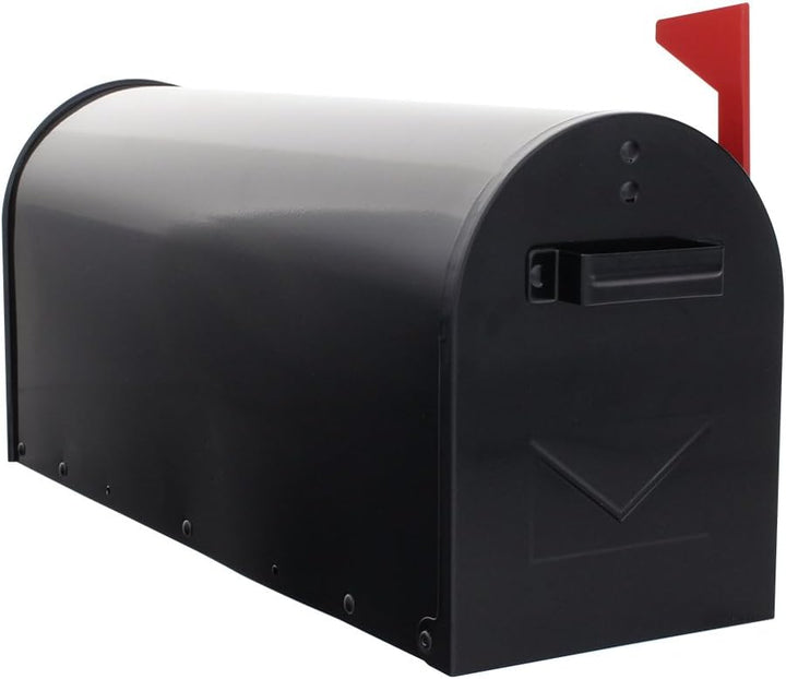 Rottner 217 Briefkasten Mailbox Alu schwarz,Schnappverschluss,mit optischer Füllanzeige (Fähnchen zu