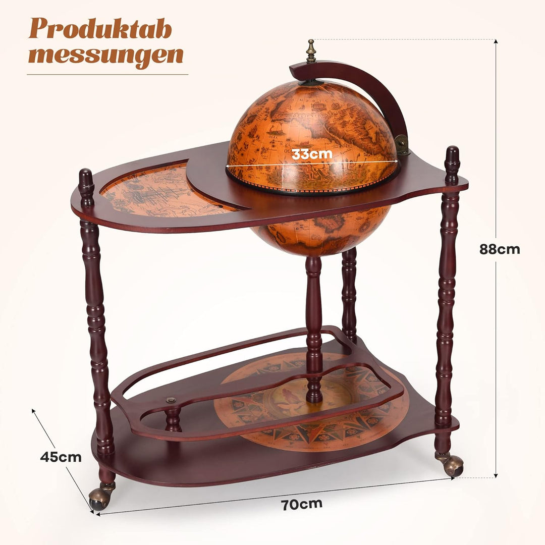 COSTWAY Globusbar Minibar Weltkugel Weinregal Flaschenregal Globus Bar Hausbar Cocktailbar Dekobar T