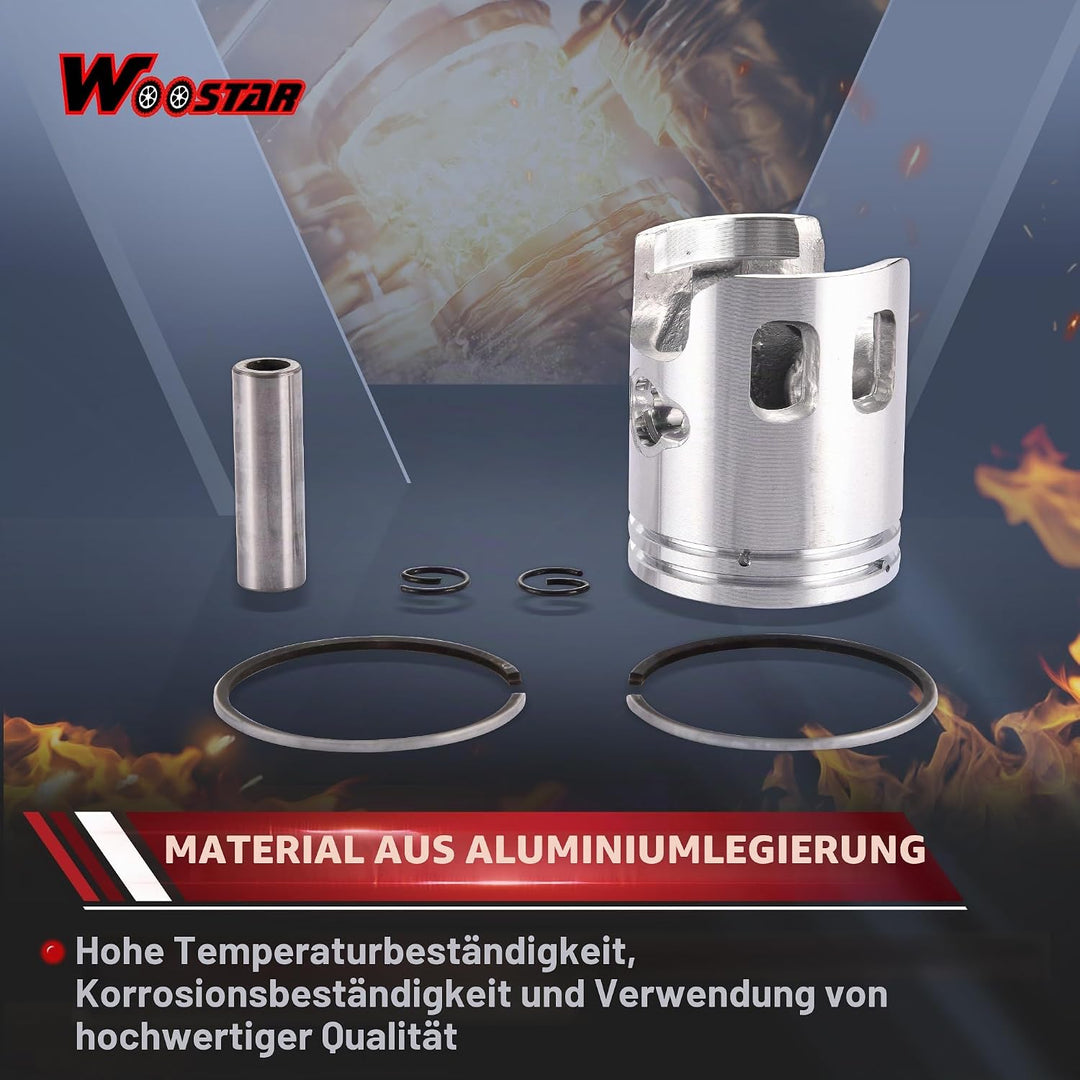 WOOSTAR 40mm Kolbenring Ersatz für 2 Takt 49ccm 50ccm 1994-2015 PW50 Y-Zinger Jog Moped Roller Dirt
