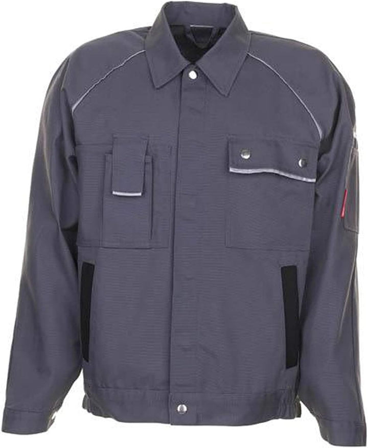 Planam Grösse 46 Herren Canvas 320 Bundjacke grau schwarz Modell 2113
