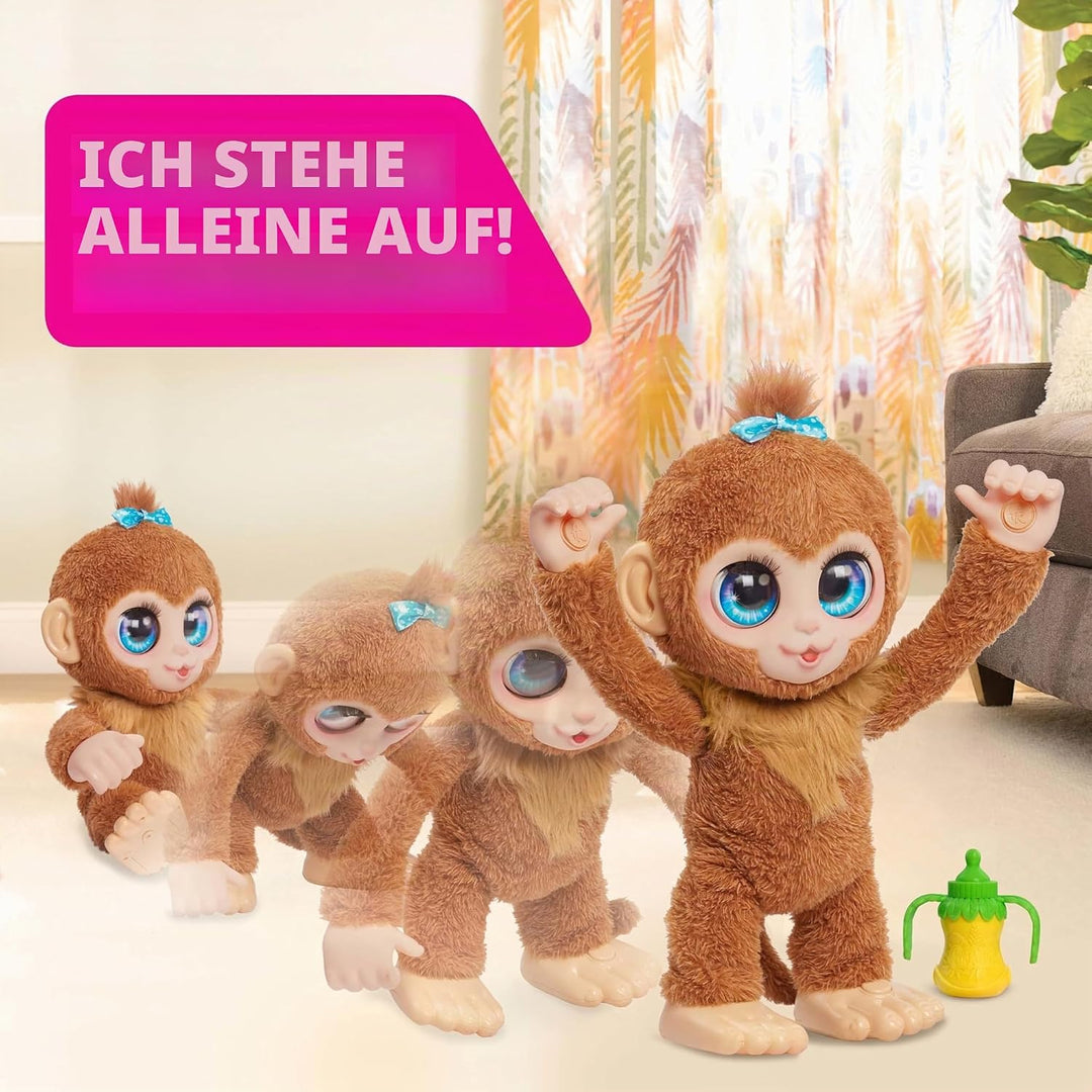 FurReal Peanut, das verspielte Äffchen, interaktives Spielzeug, 38 cm grosser Plüschaffe mit Soundef