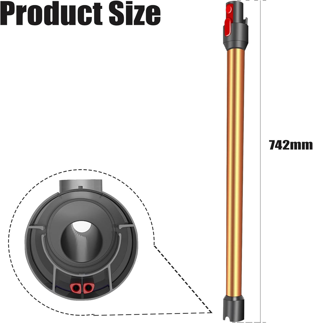 Italdos Verlängerungsrohr Teleskoprohr Rohr Kompatibel für Dyson V7 V8 V10 V11 V15 Länge 73 cm Schne