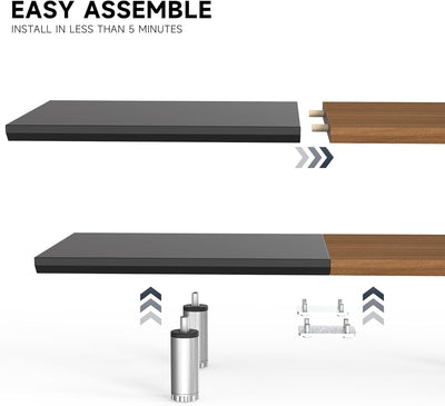 Fenge Grosser Monitorständer 100cm Dual Monitor Stands Riser mit Höhenverstellbarem Bein,Multifunkti