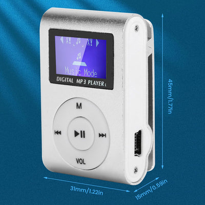 Mini-MP3-Player, Tragbarer Musik-Player, mit LCD-Bildschirm, Speicherkartenunterstützung, Maximale U