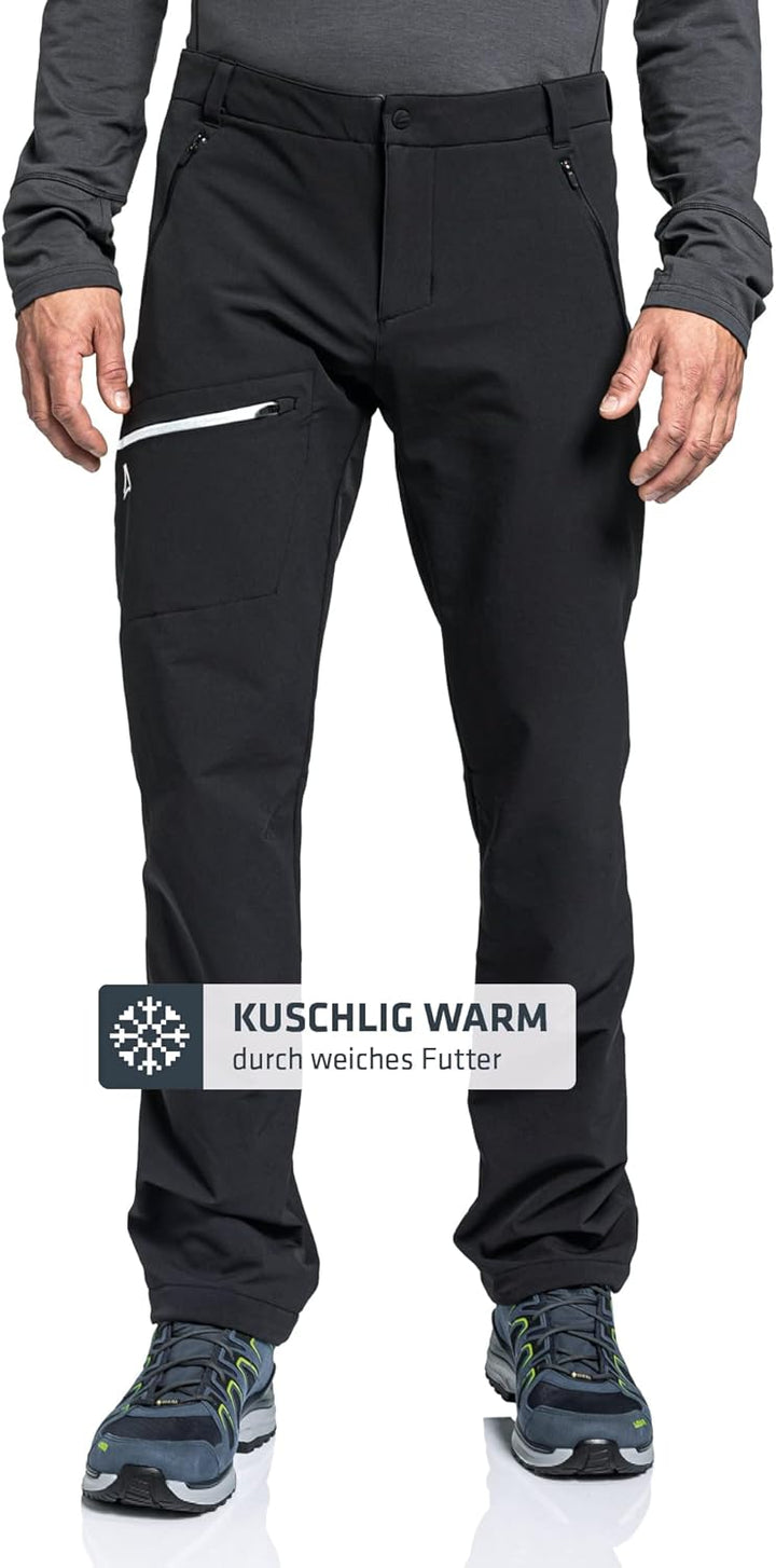 Schöffel Herren Pants Folkstone Warm M, warme Wanderhose mit 4 Wege-Stretch, wasserabweisende Thermo