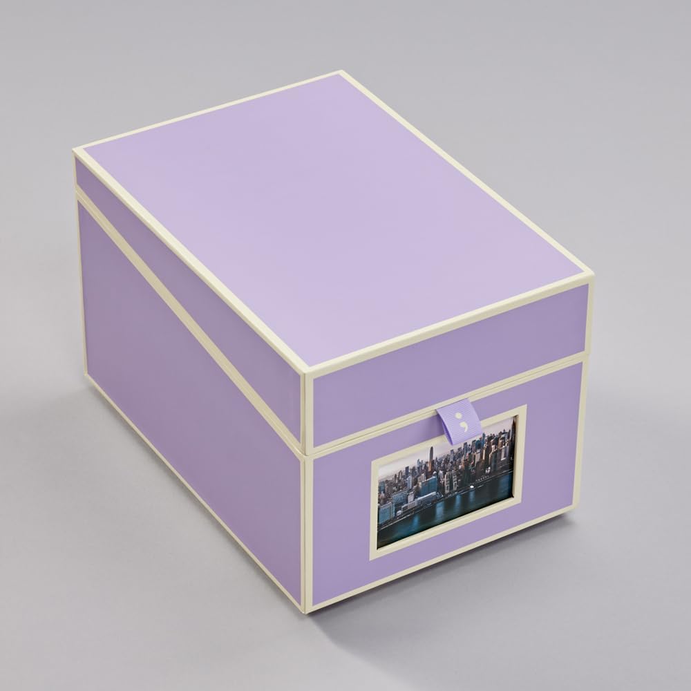 Semikolon 370082 CD- und Fotobox - 17,7 x 15,7 x 25,6 cm - für 10 x 15 cm Fotos - Cover lilac silk l