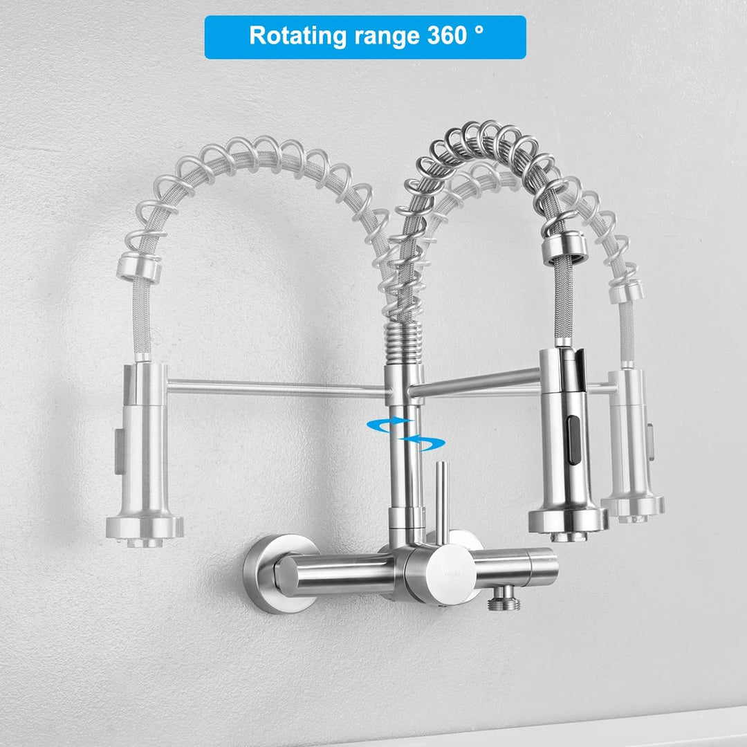 Wasserhahn Wand mit 3/4 Zoll Anschluss für Geschirrspüler/Waschmaschine, Küchenarmatur Wandmontage m