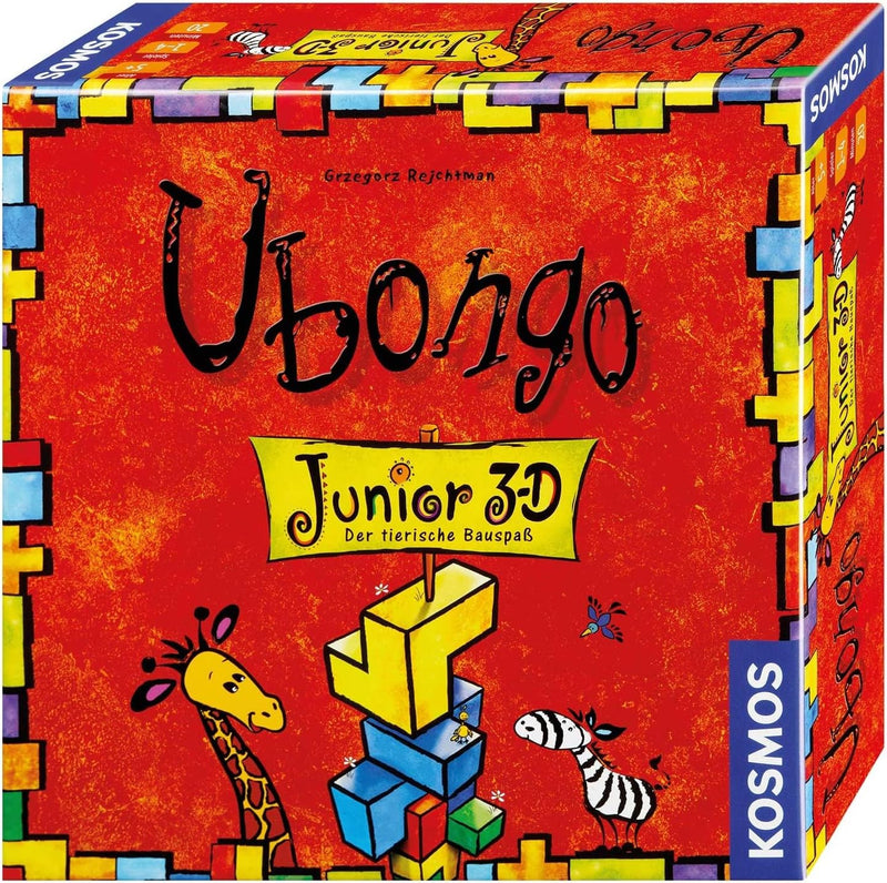 KOSMOS 697747 Ubongo 3-D Junior, Der tierische Bauspass, rasantes Kinderspiel ab 5 Jahren, mit 3D-Ba