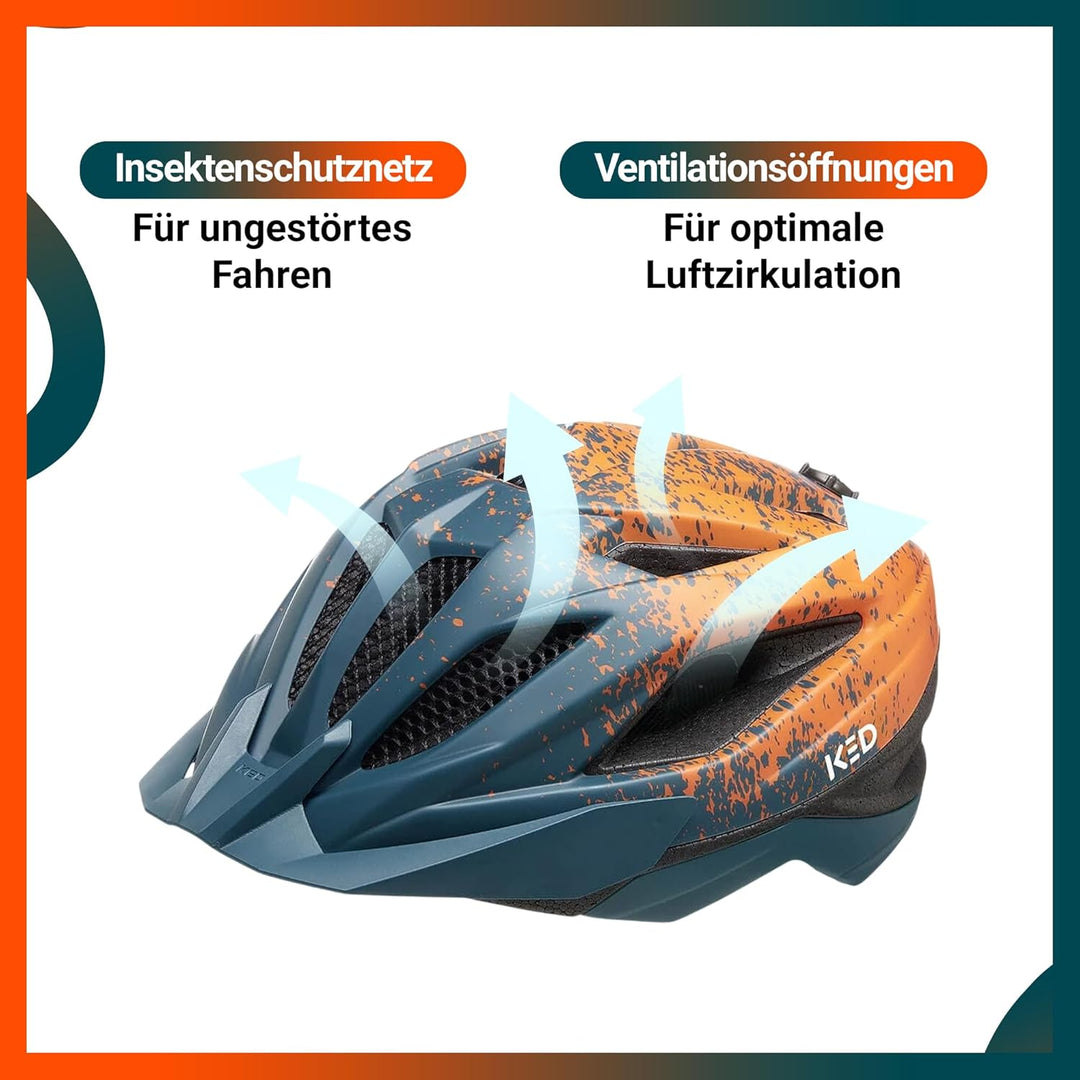 Street Jr Pro Kinder- und Jugend-Fahrradhelm mit LED Rücklicht, 300g, Made in Germany, Maxshell-Tech