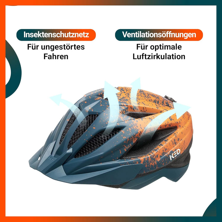 Street Jr Pro Kinder- und Jugend-Fahrradhelm mit LED Rücklicht, 300g, Made in Germany, Maxshell-Tech