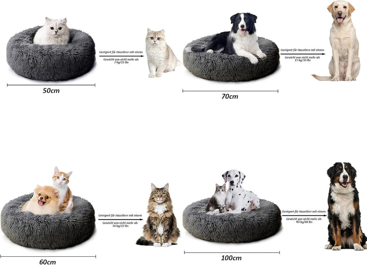CALIYO Hundebett Mittelgrosse Hunde, Katzenbett Flauschig, Katzenkissen Hundekissen Waschbar, Trockn