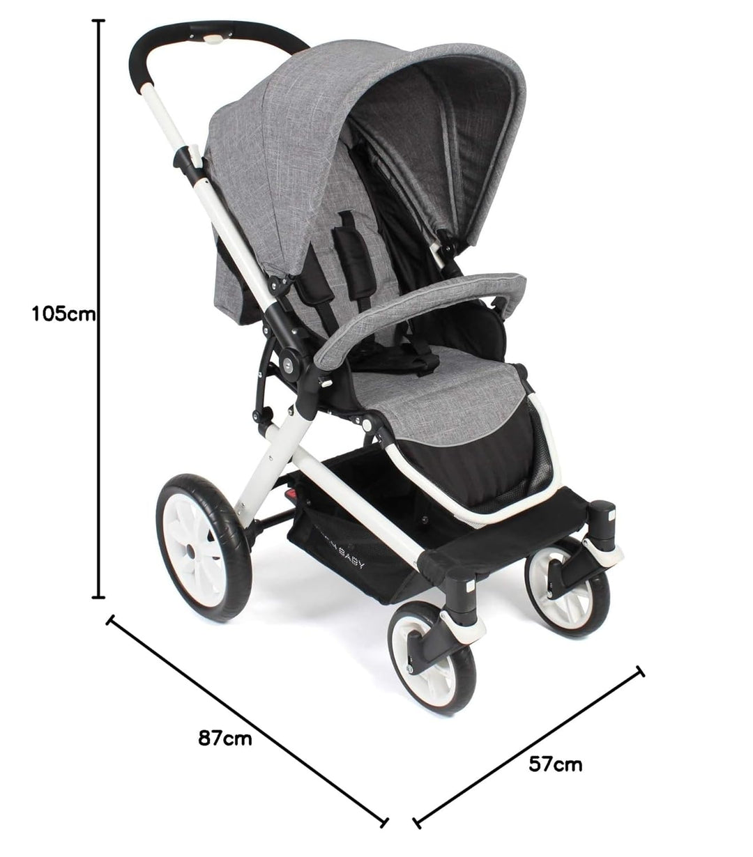 CHIC 4 BABY 157 32 Sportwagen Boomer, Buggy, Kinder-Sportwagen, Melange grau grau 1 Stück（1 er Pack）
