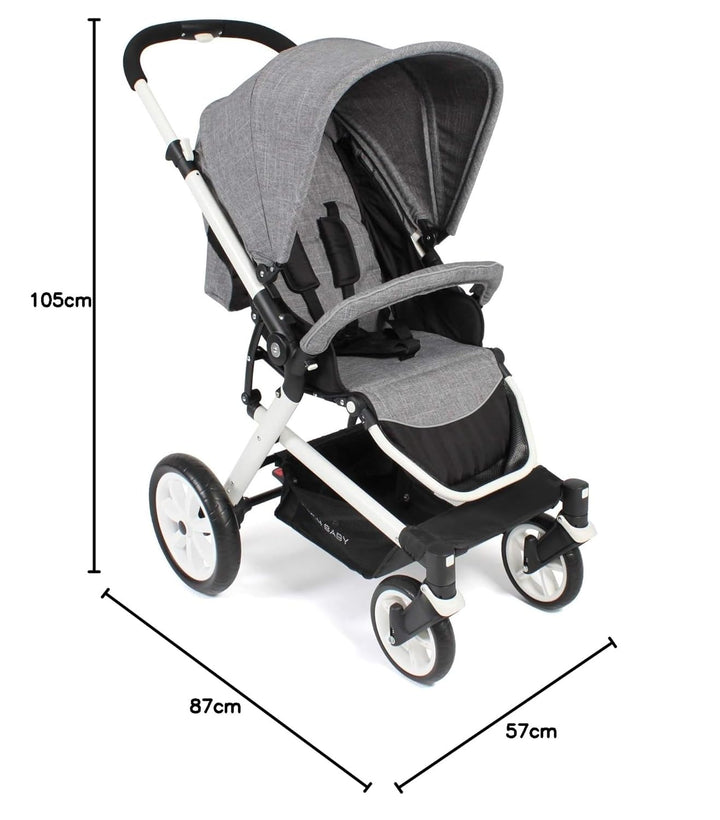 CHIC 4 BABY 157 32 Sportwagen Boomer, Buggy, Kinder-Sportwagen, Melange grau grau 1 Stück（1 er Pack）