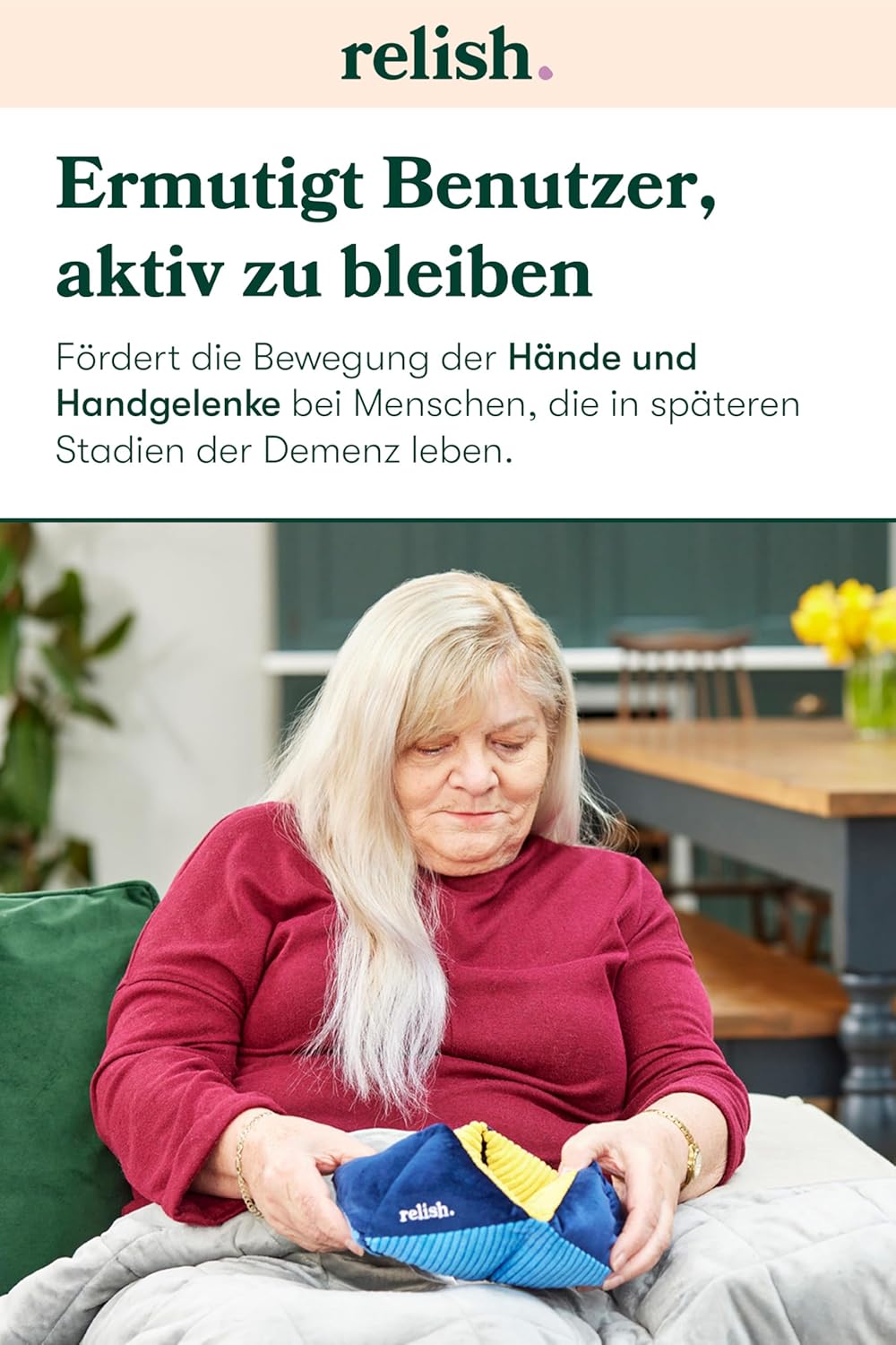 Relish - Taktile Turn Sensory Activity, Fidget Toy, Soft Comfort Produkt mit kontrastierenden Farben