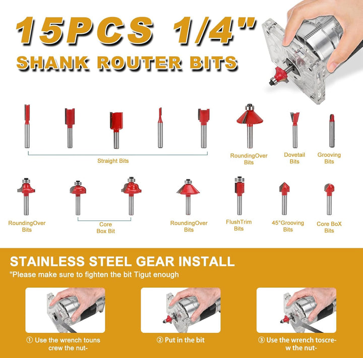 Akku Oberfräse kompatibel mit Dewalt 20V Akku, 800W Bürstenloser Kantenfräser tragbarer Handfräser f