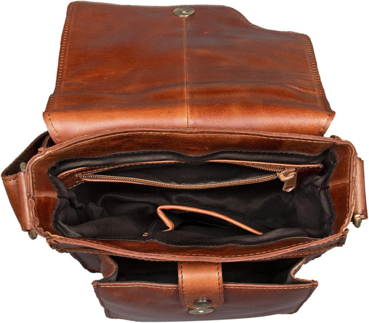 STILORD 'Pete' Umhängetasche Leder klein Männer Schultertasche Vintage Messenger Bag Herren 8,4 Zoll