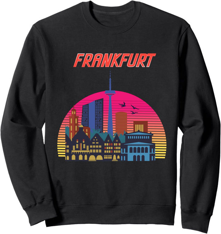 Frankfurt Retro Skyline | Frankfurt am Main Sweatshirt