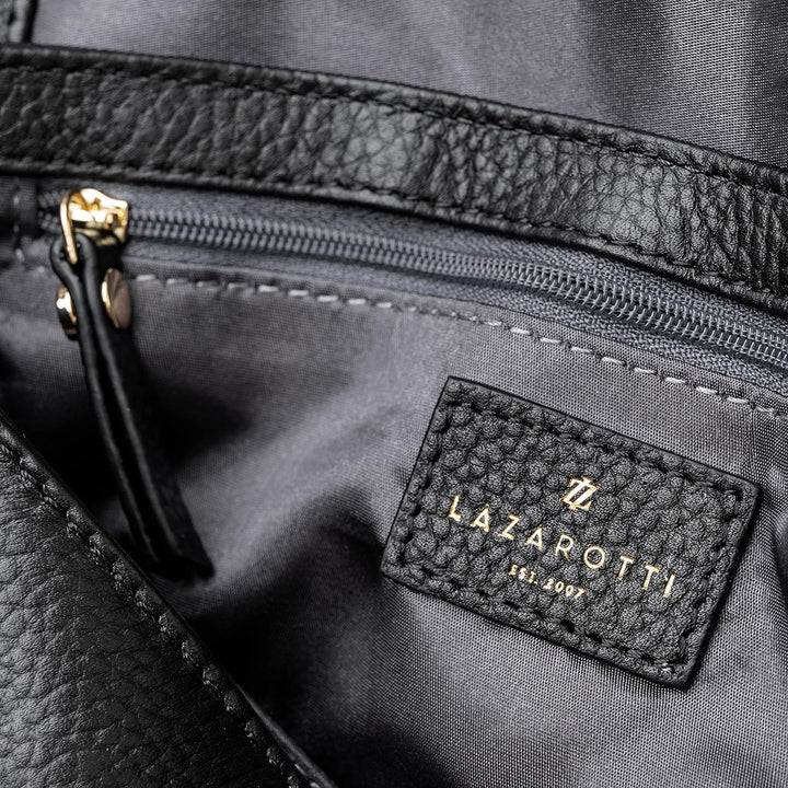Lazarotti Bologna Leder Umhängetasche Damen | verstellbarer Schulterriemen | mittelgrosse Crossbody