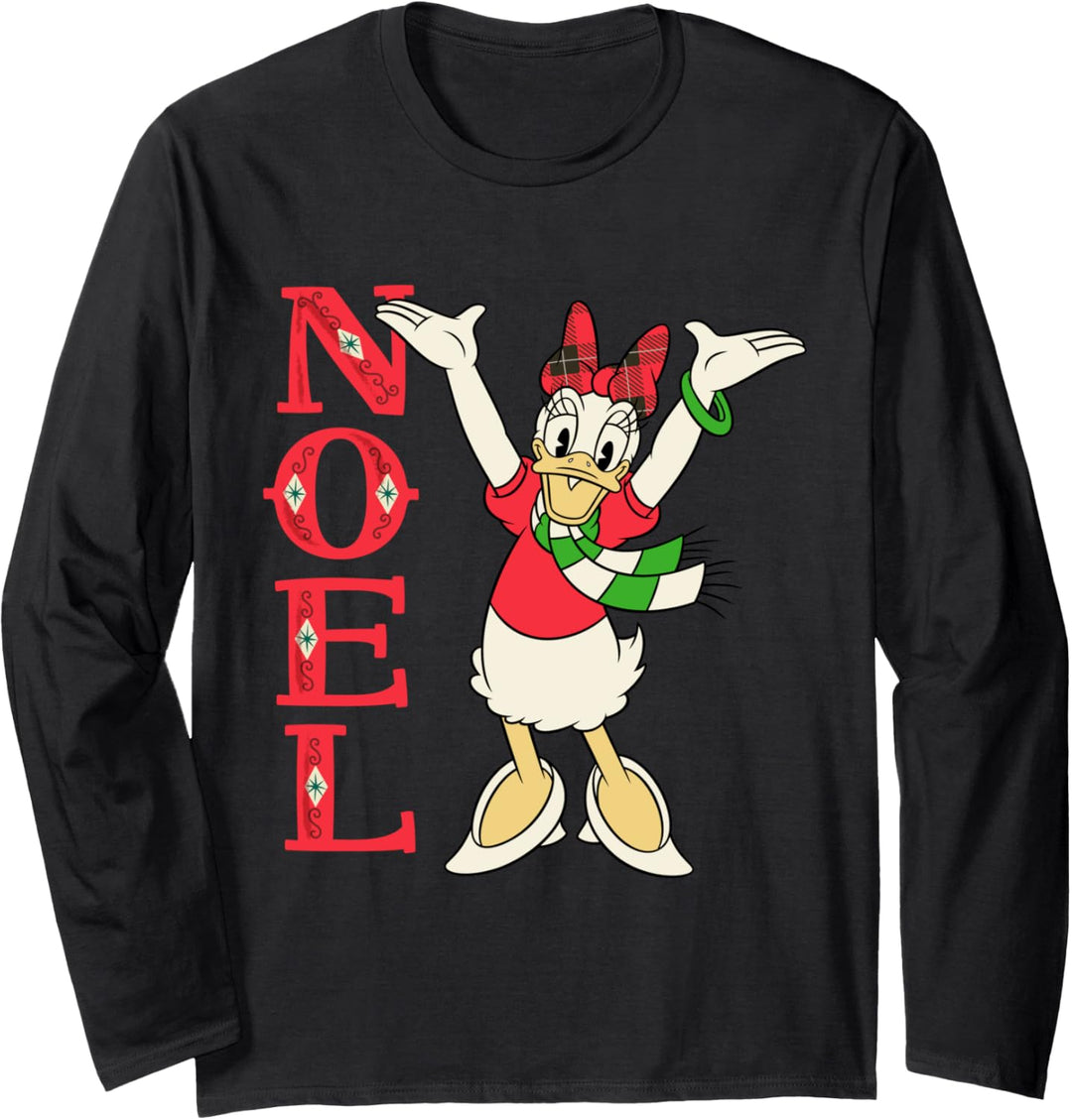 Disney Vintage Daisy Duck Noel Holiday Langarmshirt
