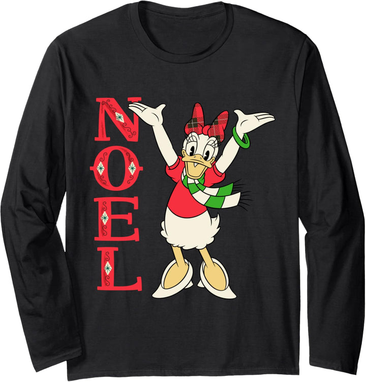 Disney Vintage Daisy Duck Noel Holiday Langarmshirt