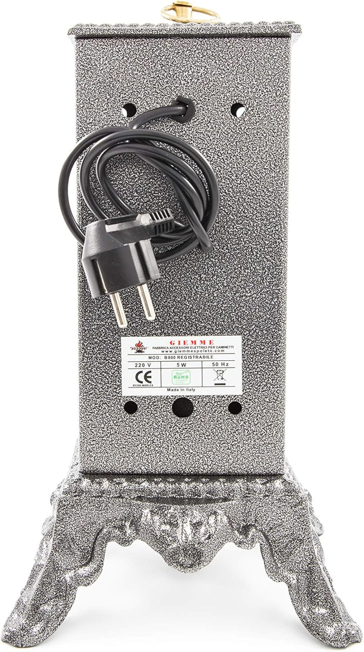 GIEMME B800 Elektrischer Drehspiess – Verstellbarer Drehspiess für BBQ, Grill & Kamin, 220V