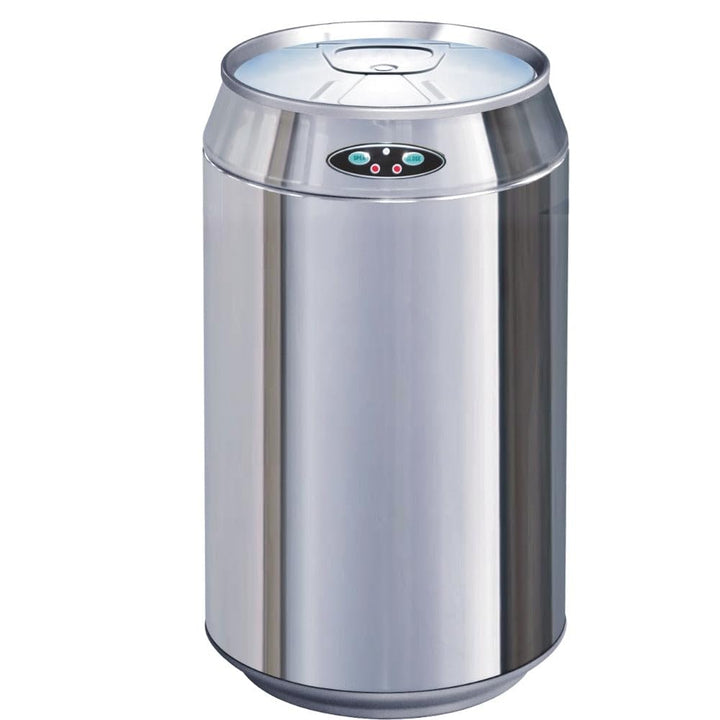 Automatischer 30L CAN-Küchenabfallkorb aus Edelstahl mit Eimer Chrome Inox, Chrome Inox