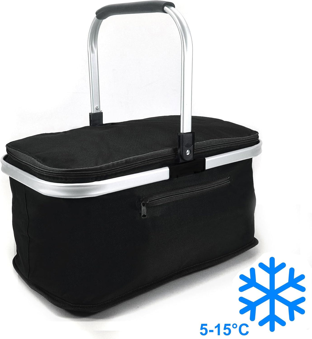 24L Einkaufskorb Gross Isolierkorb Kühlkorb Kühltasche Picknickkorb Thermotasche Kühltasche Thermo T