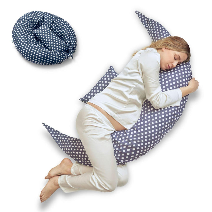 Schwangerschaftskissen aus Memory-Schaum – Nuvita Baby DreamWizard 7200 Blue Rombus, Blue Rombus