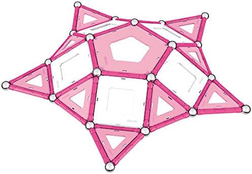 GEOMAG - CLASSIC ROSA - 104 Teile - Magnetische Konstruktion für Kinder ab 3 Jahren - Magnetische Sp