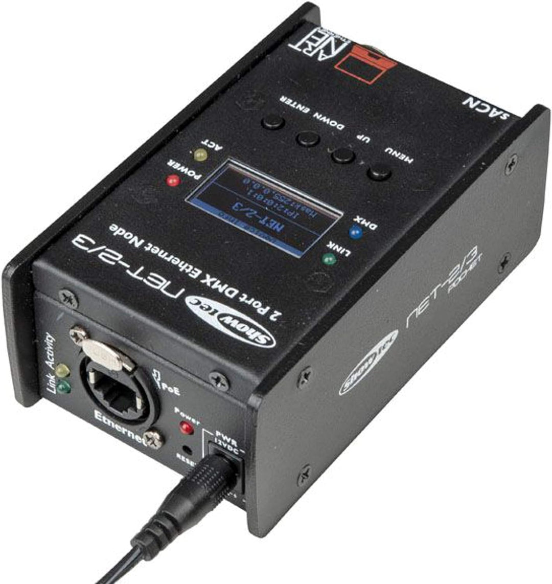 Showtec NET-2/3 POCKET Artnet-Node mit 2 Kanälen, XLR, 3-polig