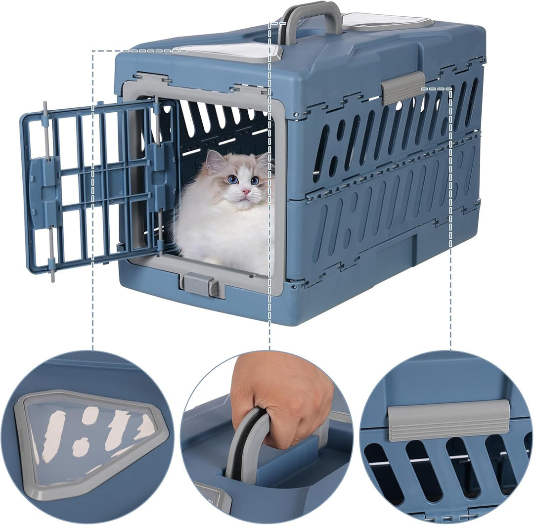 Tragbare Haustierbox, Hängebox für Katzen, Hundebox Grosser Katzentransportbox, Zwei Wege Tür Reisez