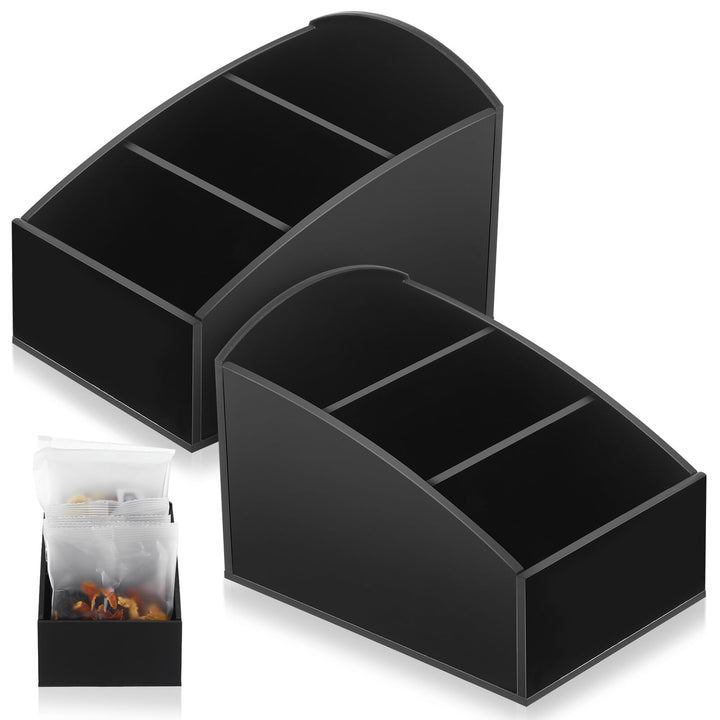 YARNOW 2 Stück Zuckerbeutel Organizer aus Acryl mit Elegantem Look Langlebig und Grate Separates Git