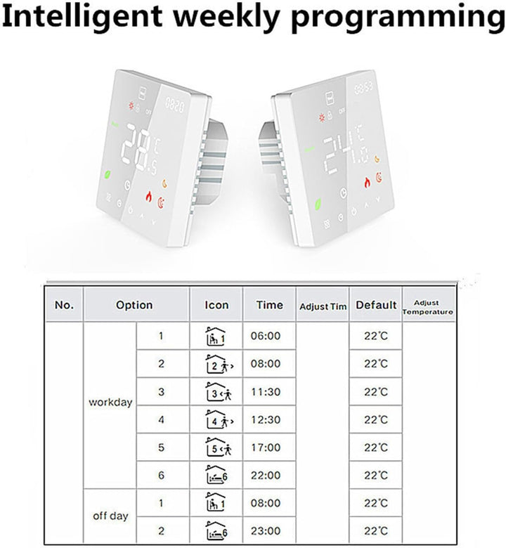 Touch Smart-Fussbodenheizungsthermostat mit Präziser Temperaturregelung für Zuhause/Hotel/Büro, Elek