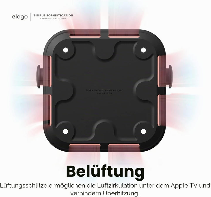 elago Mehrfachmontage Kompatibel mit Apple TV 4K 3rd Generation (2022) - 3 Montageoptionen: Magnet,