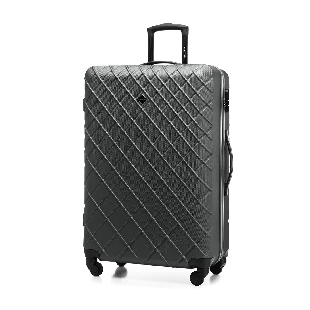 WITTCHEN Reisekoffer Rollkoffer Trolley Grosser Koffer Handgepäck Hartschale aus ABS mit 4 Spiner Ro