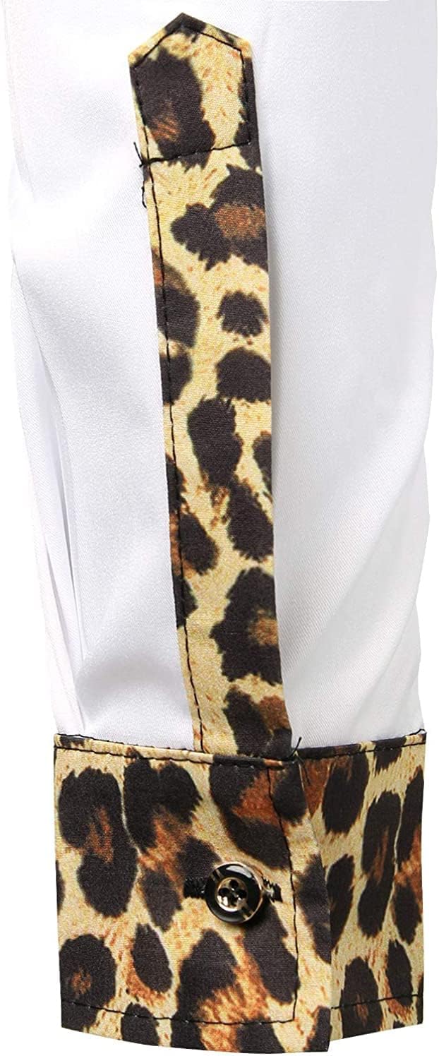 PARKLEES Herren African Tribal Grafik Patchwork Design Slim Fit Langarm Freizeithemd Party Shirt für