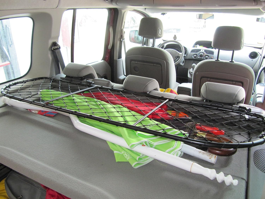 ERGOTECH Trennnetz Trenngitter für Renault Kangoo (ab BJ 2008) RDA65-XXL, für Hunde und Gepäck