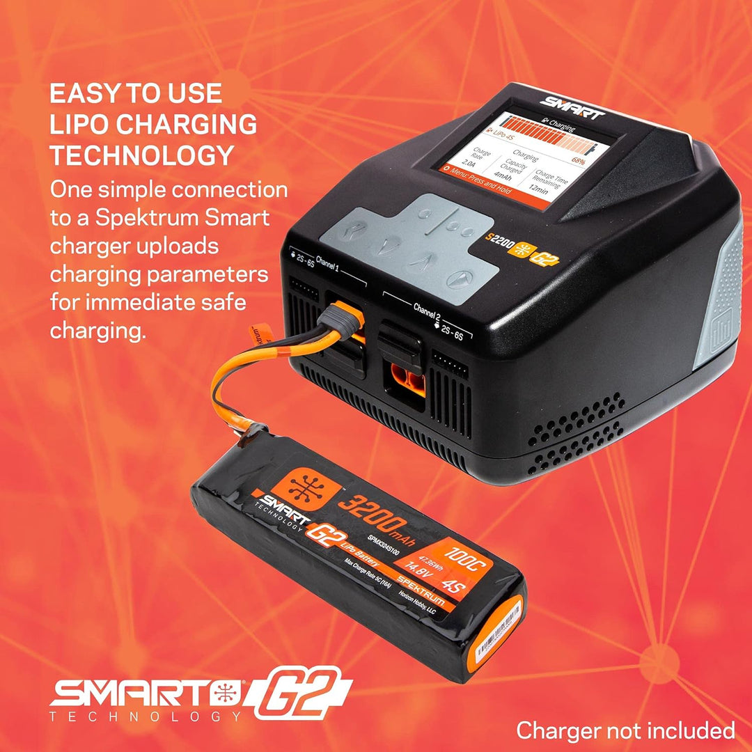 14.8V 5000mAh 4S 30C Smart G2 Hardcase LiPo Battery: IC5