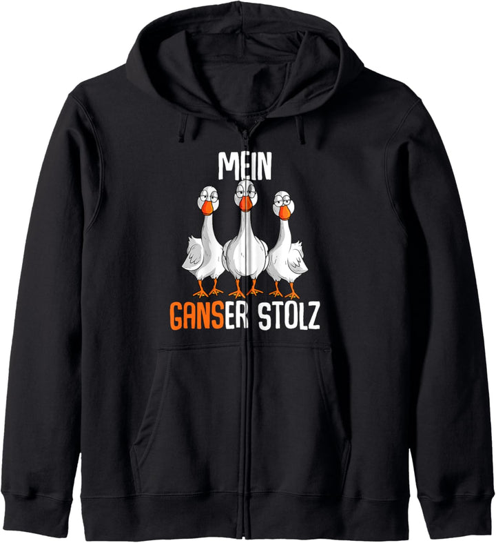 Gänse Gänsezüchter Gans Kapuzenjacke