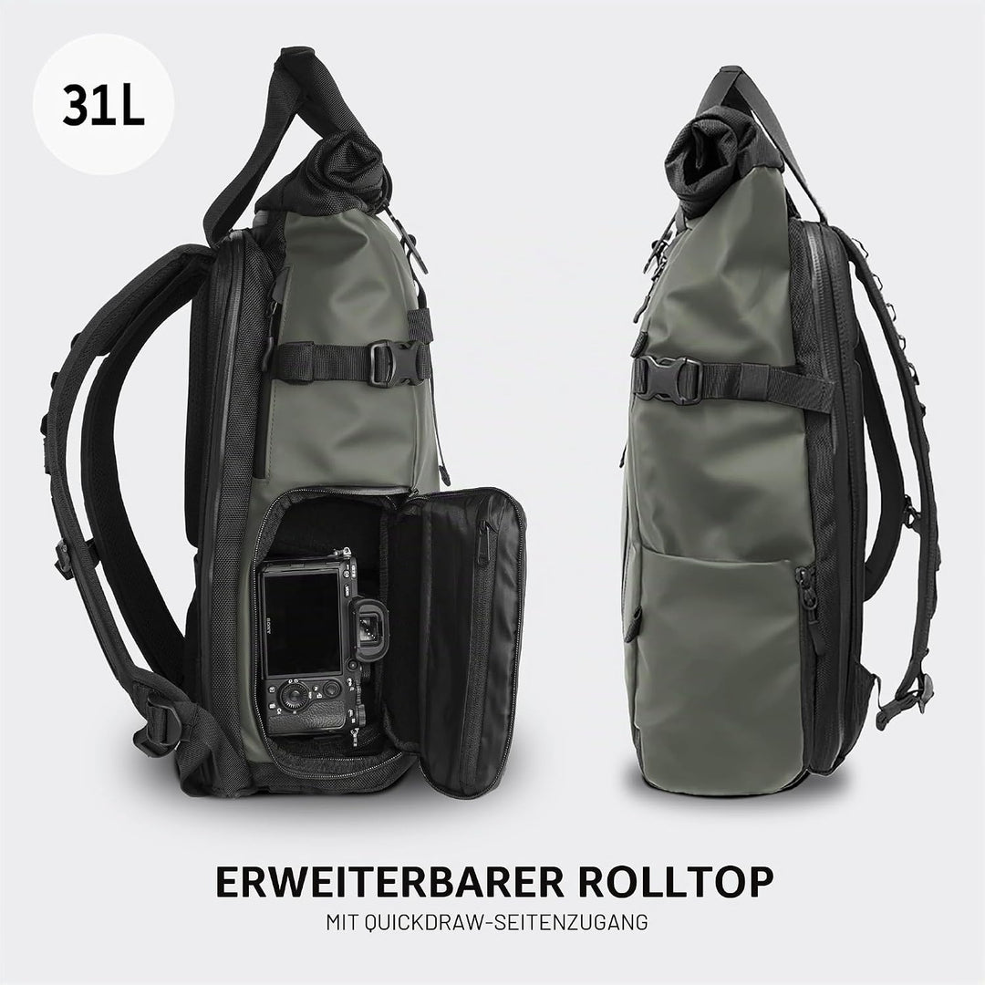 WANDRD All-New PRVKE Fotografie-Reise-Rucksack und Fotografie-Pack Grün 21L, Grün 21L