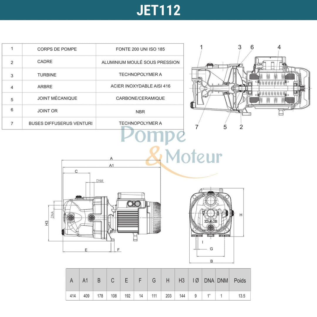 DAB Jet 112 M Gartenpumpe