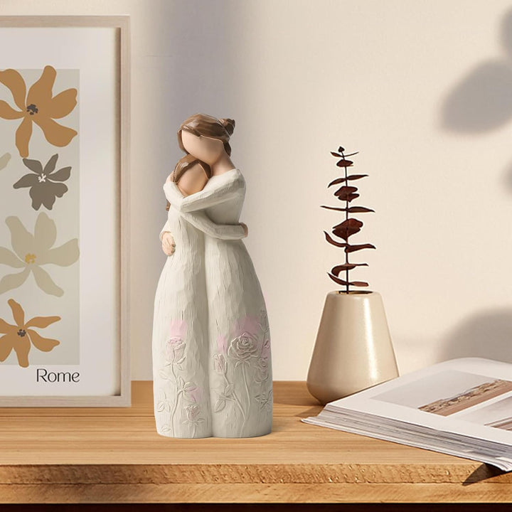 LEWOME Gifts for Mom from Daughter, Mother and Daughter Hand Painted Figurines, Birthday Gifts for M