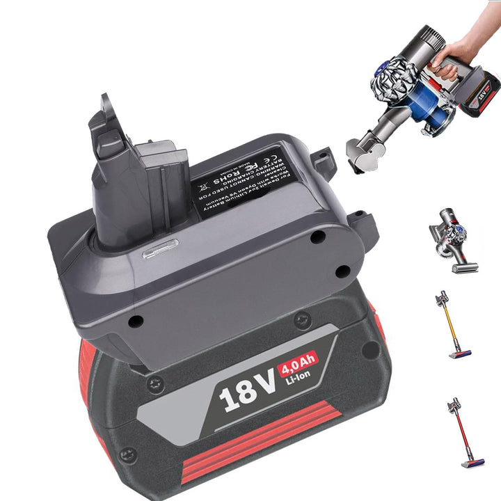 Universal V6 Akku-Adapter für Dyson, kompatibel mit Bosch Professional 18V GBA System Akku, Mehrzwec