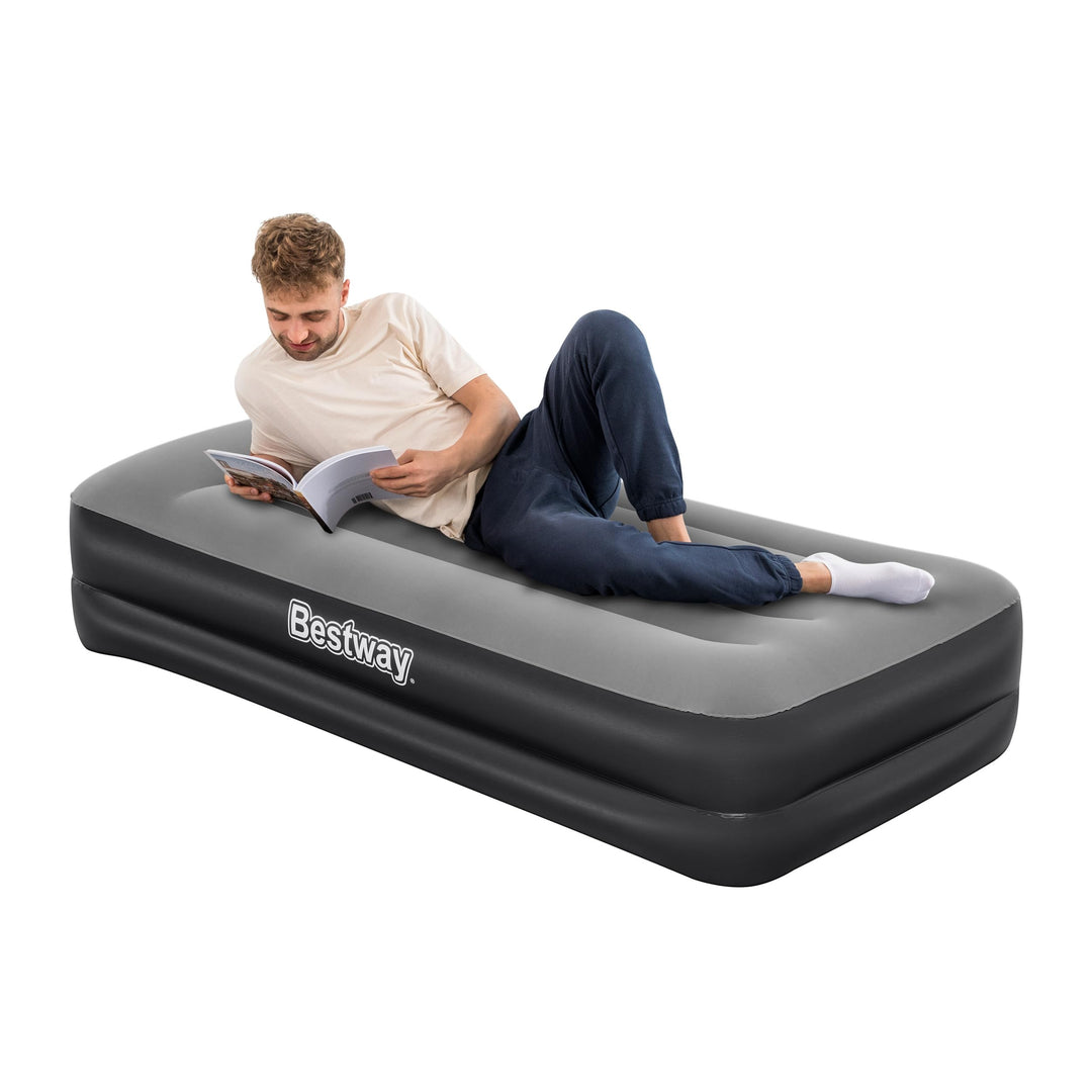 Bestway 67401-5 Einzelmatratze 191x97x46 cm mit integrierter Pumpe
