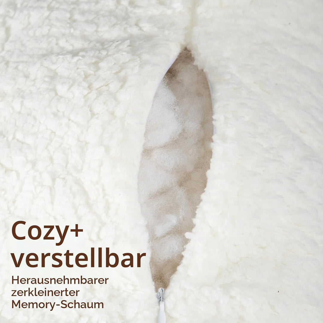 Lesekissen, Rückenkissen Für Bett Und Sofa Mit Armlehnen, Lendenwirbelkissen Aus Memory Foam Mit Arm