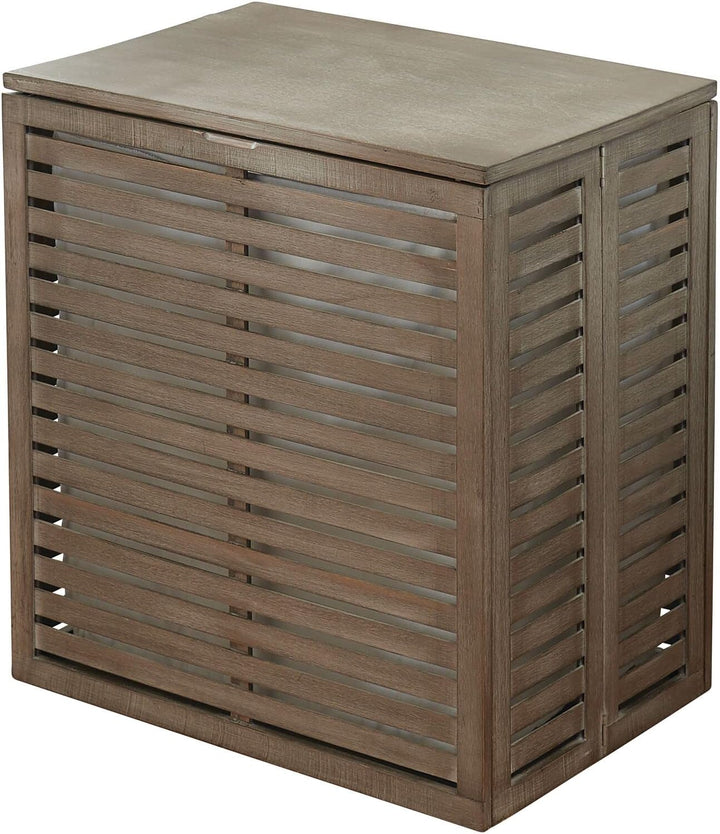 mDesign Bambus Wäschesortierer – faltbarer Wäschekorb mit herausnehmbarem Wäschesack – tragbarer Wäs