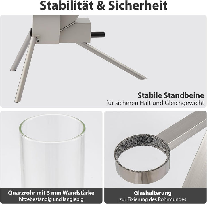 Feuerrohr Edelstahl, Feuersäule Outdoor, Feuerrohr Pelletfackel, Dekorativer Terrassenofen – Raketen