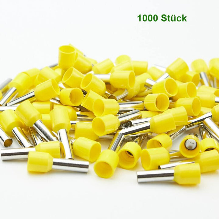 edi-tronic Aderendhülsen isoliert 6mm² 1000 St. E-6mm² gelb 1000x Aderendhülsen 6mm² isoliert, 1000x